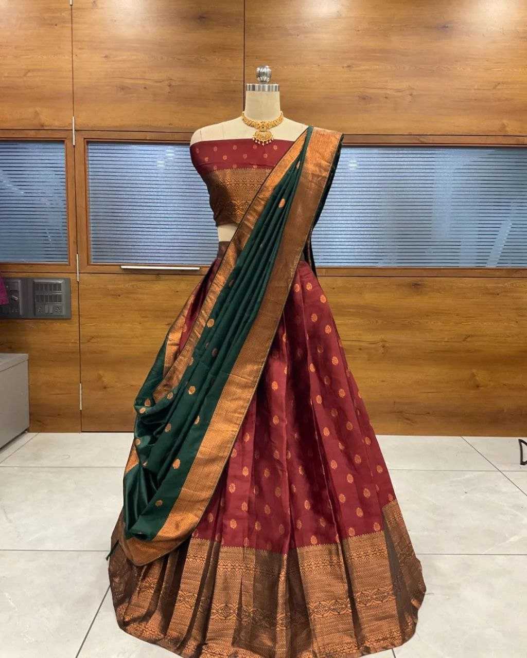 YNF KANJIVARAM SILK RPVR ARRIVLAS WHOLESALE LEHENGAS MANUFACTURER     